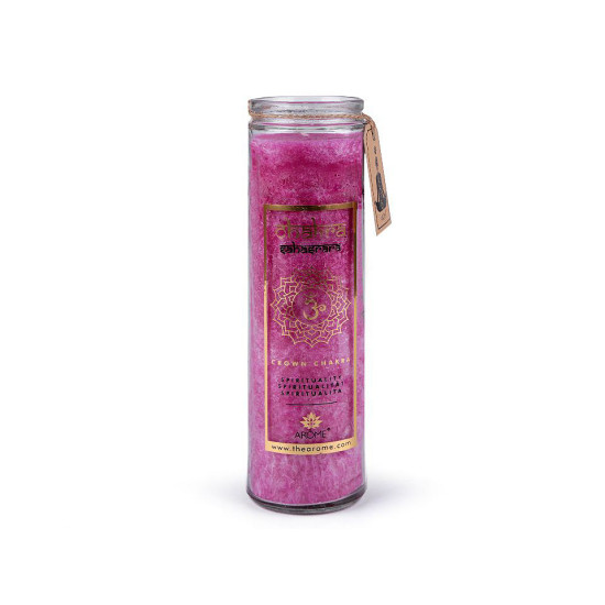 Scented chakra candle in glass, size 320 g - Blue dark (1 Piece) Scented chakra candle in glass, size 320 g - Blue dark (1 Piece)