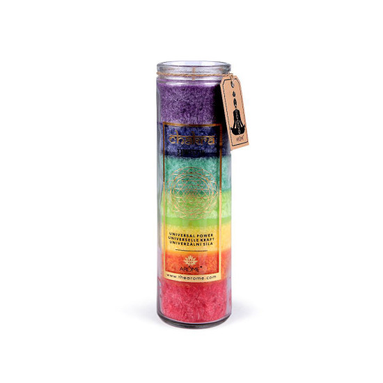 Scented chakra candle in glass, size 320 g - Blue dark (1 Piece) Scented chakra candle in glass, size 320 g - Blue dark (1 Piece)