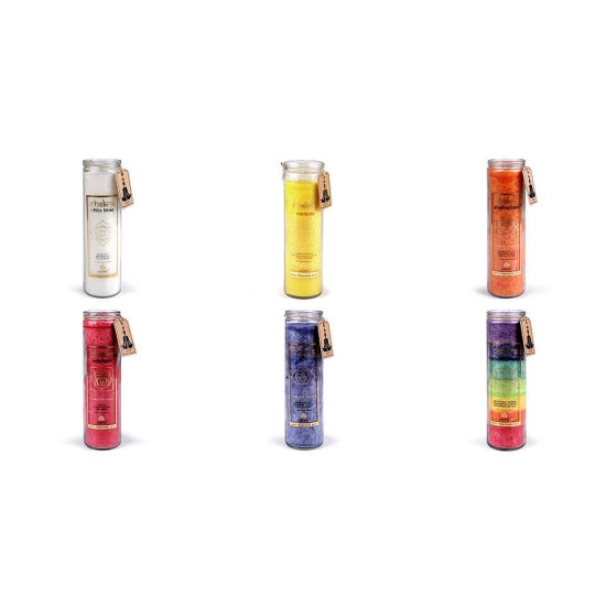 Scented chakra candle in glass, size 320 g - Blue dark (1 Piece) Scented chakra candle in glass, size 320 g - Blue dark (1 Piece)