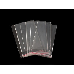 Torebka foliowa z paskiem klejącym 6x8 cm - Transparent (100 Sztuki)