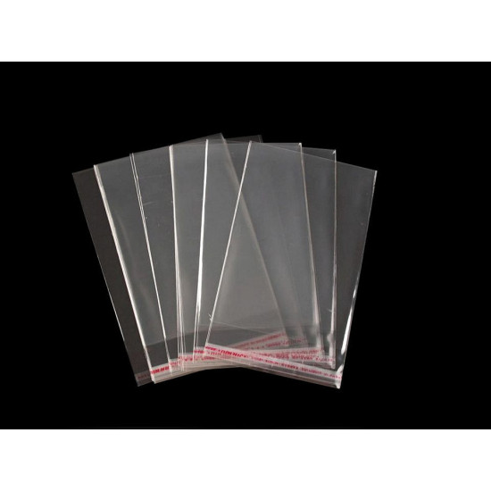 Torebka foliowa z paskiem klejącym 6x8 cm - Transparent (100 Sztuki) Torebka foliowa z paskiem klejącym 6x8 cm - Transparent (100 Sztuki)