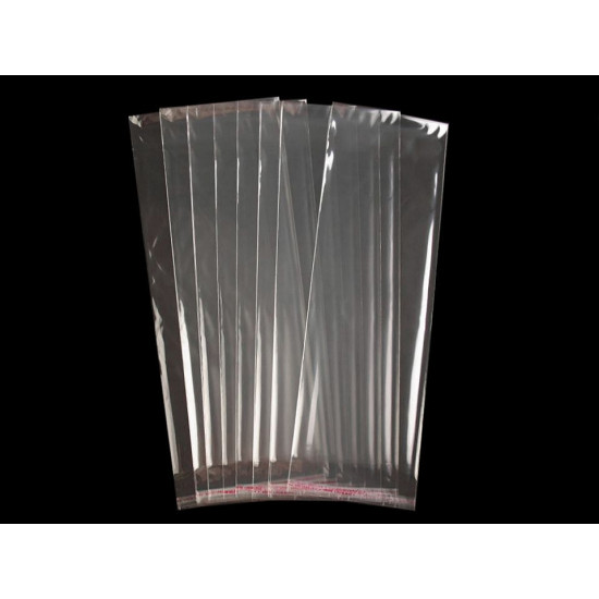 Clear plastic self-adhesive seal bags 13x38 cm - Transparent (11000 Pieces) Clear plastic self-adhesive seal bags 13x38 cm - Transparent (11000 Pieces)