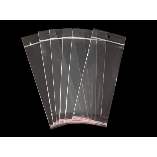 Torebki foliowe z paskiem klejącym i zawieszką 8x19,5 cm - Transparent (21000 Sztuki) Torebki foliowe z paskiem klejącym i zawieszką 8x19,5 cm - Transparent (21000 Sztuki)