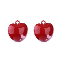Jingle bells - heart, tiger, bear, frog, monkey - Red (2 Pieces)