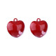 Jingle bells - heart, tiger, bear, frog, monkey - Red (2 Pieces)