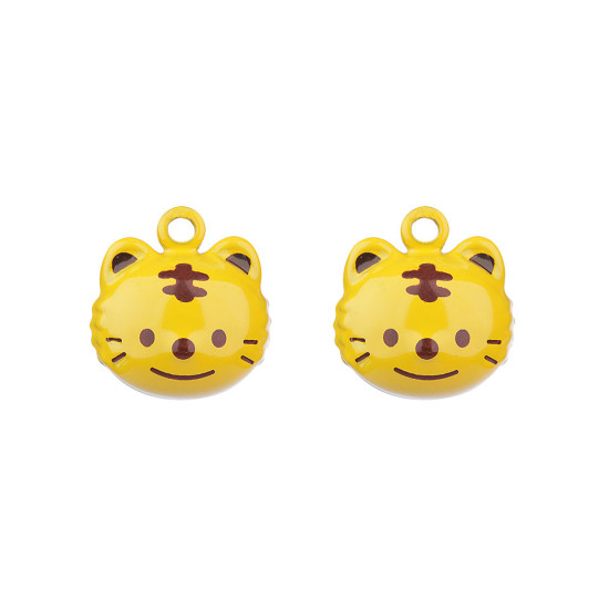 Jingle bells - heart, tiger, bear, frog, monkey - Red (2 Pieces)