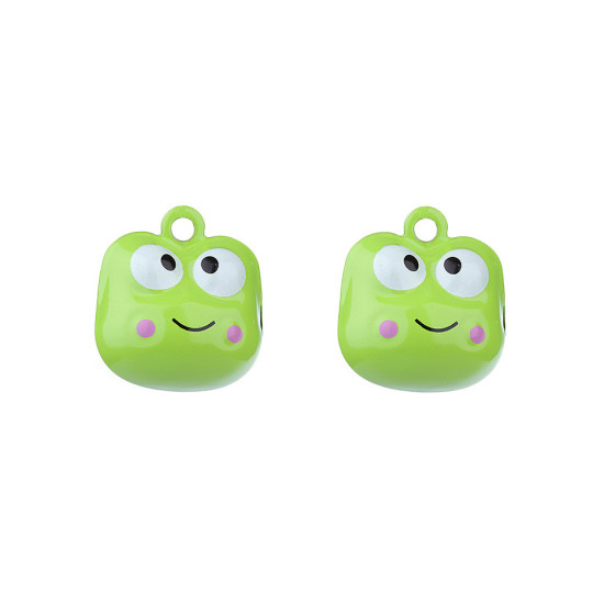 Jingle bells - heart, tiger, bear, frog, monkey - Red (2 Pieces)