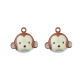 Jingle bells - heart, tiger, bear, frog, monkey - Red (2 Pieces)