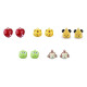 Jingle bells - heart, tiger, bear, frog, monkey - Red (2 Pieces)