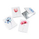 Cosmetic pocket mirror - flower - Azure blue (1 Piece) Cosmetic pocket mirror - flower - Azure blue (1 Piece)
