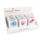 Cosmetic pocket mirror - flower - Azure blue (1 Piece) Cosmetic pocket mirror - flower - Azure blue (1 Piece)