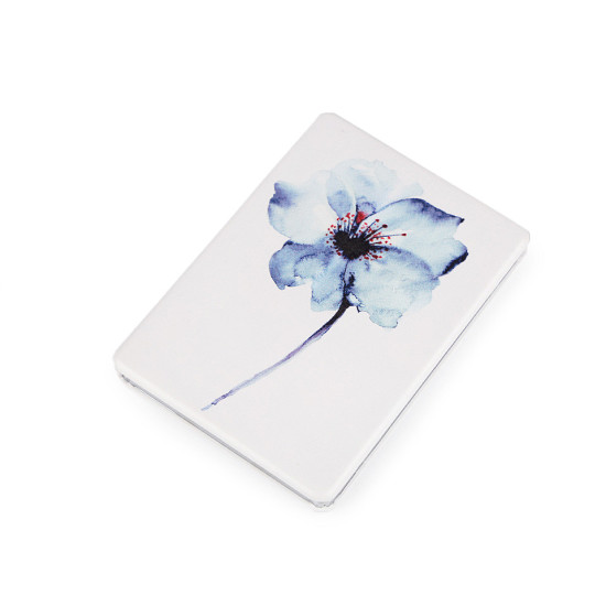 Cosmetic pocket mirror - flower - Azure blue (1 Piece) Cosmetic pocket mirror - flower - Azure blue (1 Piece)