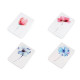 Cosmetic pocket mirror - flower - Azure blue (1 Piece) Cosmetic pocket mirror - flower - Azure blue (1 Piece)