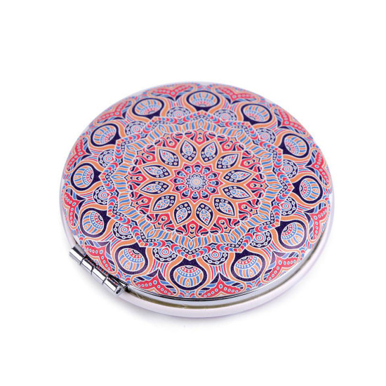Cosmetic pocket mirror - mandala - Lightbeige (1 Piece) Cosmetic pocket mirror - mandala - Lightbeige (1 Piece)