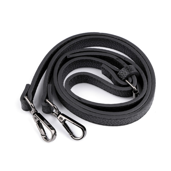 Long eco leather strap / handbag strap with snap hooks, width 1.5 cm - Cognac brown (10 Pieces) Long eco leather strap / handbag strap with snap hooks, width 1.5 cm - Cognac brown (10 Pieces)