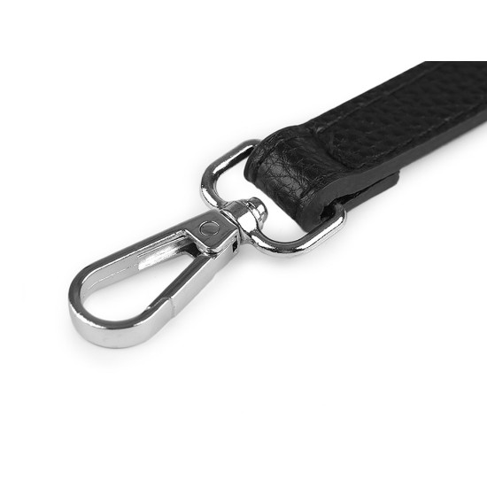Long eco leather strap / handbag strap with snap hooks, width 1.5 cm - Cognac brown (10 Pieces) Long eco leather strap / handbag strap with snap hooks, width 1.5 cm - Cognac brown (10 Pieces)