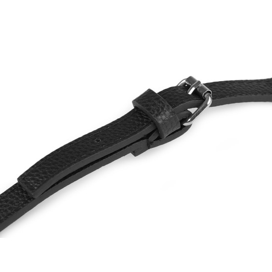 Long eco leather strap / handbag strap with snap hooks, width 1.5 cm - Cognac brown (10 Pieces) Long eco leather strap / handbag strap with snap hooks, width 1.5 cm - Cognac brown (10 Pieces)
