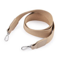 Bandoulière avec mousquetons, largeur 3,8 cm - Beige (1 Pièce)