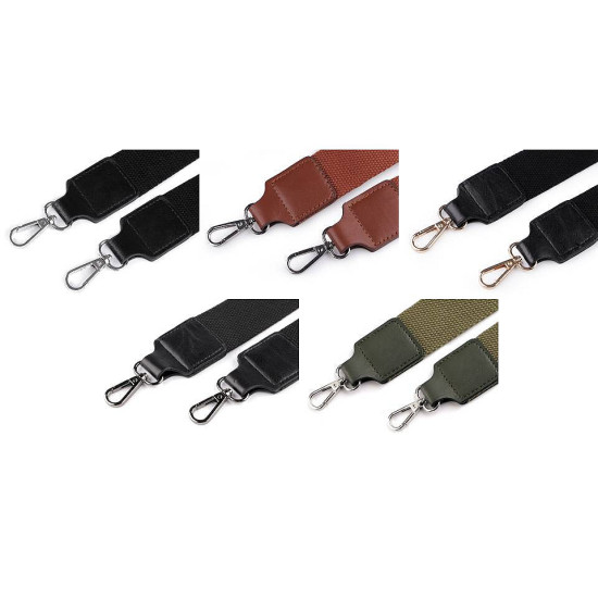 Shoulder handbag strap with hooks, width 3.8 cm - Khaki (5 Pieces) Shoulder handbag strap with hooks, width 3.8 cm - Khaki (5 Pieces)