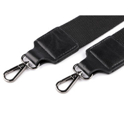 Bandoulière avec mousquetons, largeur 3,8 cm - Noir (1 Pièce)