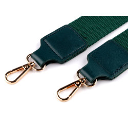 Bandoulière avec mousquetons, largeur 3,8 cm - Vert foncé (1 Pièce)