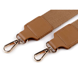 Bandoulière avec mousquetons, largeur 3,8 cm - Beige (1 Pièce)