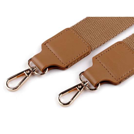 Shoulder handbag strap with hooks, width 3.8 cm - Khaki (5 Pieces) Shoulder handbag strap with hooks, width 3.8 cm - Khaki (5 Pieces)