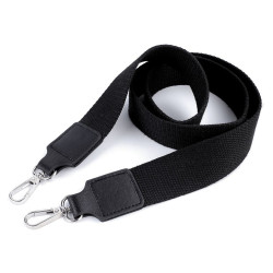 Bandoulière avec mousquetons, largeur 3,8 cm - Noir (1 Pièce)