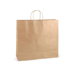 Torebka papierowa 40x43 cm - Naturalny brąz (100 Sztuki)