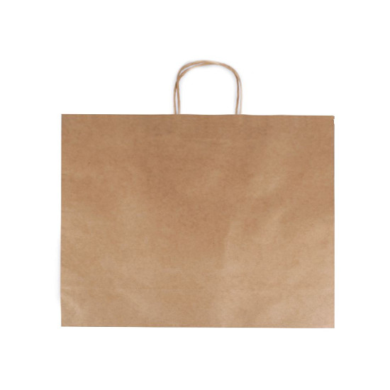 Torebka papierowa 40x43 cm - Naturalny brąz (100 Sztuki)