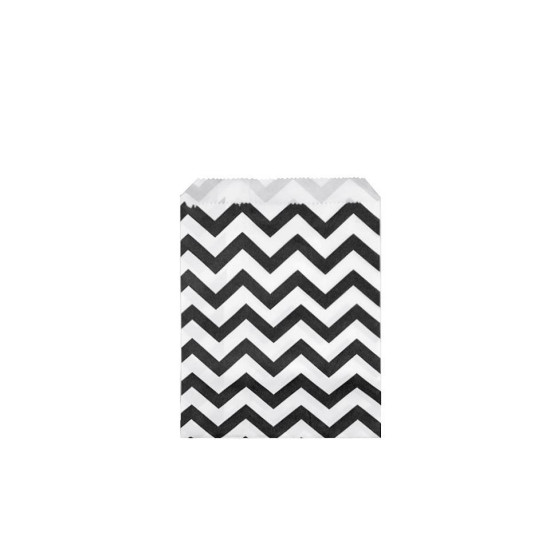 Torebka papierowa chevron 10x14 cm - Białoczarny (100 Sztuki) Torebka papierowa chevron 10x14 cm - Białoczarny (100 Sztuki)