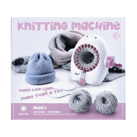 Medium knitting machine for easy knitting - White (2 Pieces) Medium knitting machine for easy knitting - White (2 Pieces)