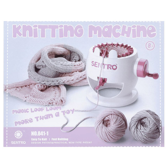 Medium knitting machine for easy knitting - White (1 Set) Medium knitting machine for easy knitting - White (1 Set)