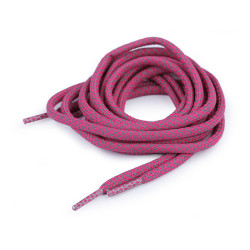 Fényvisszaverő cipófűző, ruhákra hossza 130 cm - Pink (10 Darabok)