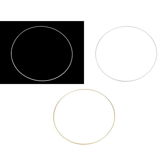 Kovový kruh ø60 cm lakovaný - Biela (1 Kus) Kovový kruh ø60 cm lakovaný - Biela (1 Kus)