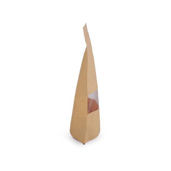 Borsa di carta, con finestra trasparente, grande - Avorio (10 Pezzi) Borsa di carta, con finestra trasparente, grande - Avorio (10 Pezzi)