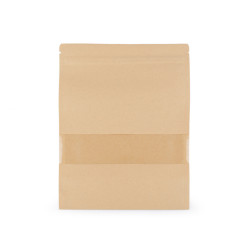 Borsa di carta, con finestra trasparente, grande - Avorio (10 Pezzi)