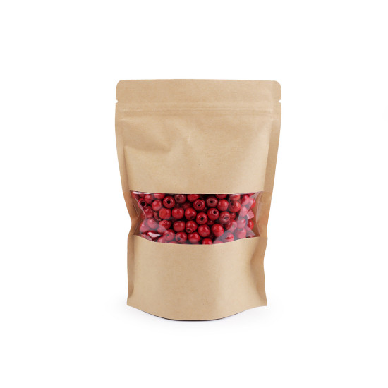 Torebka papierowa z okienkiem, średnia - Naturalny średni (50 Sztuki) Torebka papierowa z okienkiem, średnia - Naturalny średni (50 Sztuki)