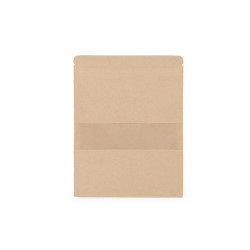 Borsa di carta, con finestra trasparente, medio - Mezzo naturale (10 Pezzi)