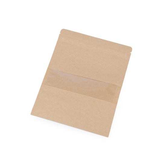 Torebka papierowa z okienkiem, średnia - Naturalny średni (50 Sztuki) Torebka papierowa z okienkiem, średnia - Naturalny średni (50 Sztuki)