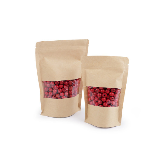 Borsa di carta, con finestra trasparente, piccolo - Mezzo naturale (10 Pezzi) Borsa di carta, con finestra trasparente, piccolo - Mezzo naturale (10 Pezzi)