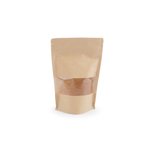 Borsa di carta, con finestra trasparente, piccolo - Mezzo naturale (10 Pezzi) Borsa di carta, con finestra trasparente, piccolo - Mezzo naturale (10 Pezzi)