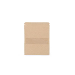 Borsa di carta, con finestra trasparente, piccolo - Mezzo naturale (10 Pezzi)