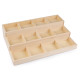 Ekspozytor drewniany / organizer 3 - piętrowy 24x35,5 cm - Naturalny jasny (1 Sztuka) Ekspozytor drewniany / organizer 3 - piętrowy 24x35,5 cm - Naturalny jasny (1 Sztuka)