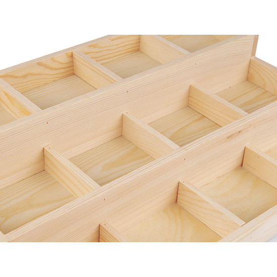 Ekspozytor drewniany / organizer 3 - piętrowy 24x35,5 cm - Naturalny jasny (1 Sztuka) Ekspozytor drewniany / organizer 3 - piętrowy 24x35,5 cm - Naturalny jasny (1 Sztuka)