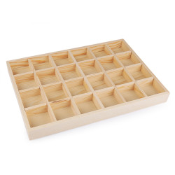 Ekspozytor drewniany / organizer 24x35 cm - Naturalny jasny (1 Sztuka)
