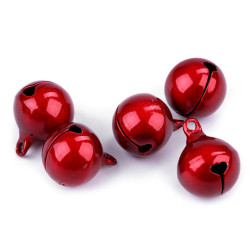 Jingle bells with high gloss ø16 mm - Red (5 Pieces)