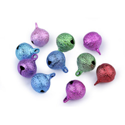 Metallic jingle bells ø12 mm - Multicolor (10 Pieces)