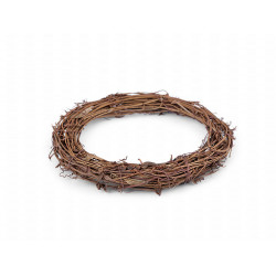 Wicker vine wreath ø20 cm - Light brown (1 Piece)
