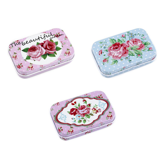 Tin box flower meadow - Random mix (24 Pieces) Tin box flower meadow - Random mix (24 Pieces)